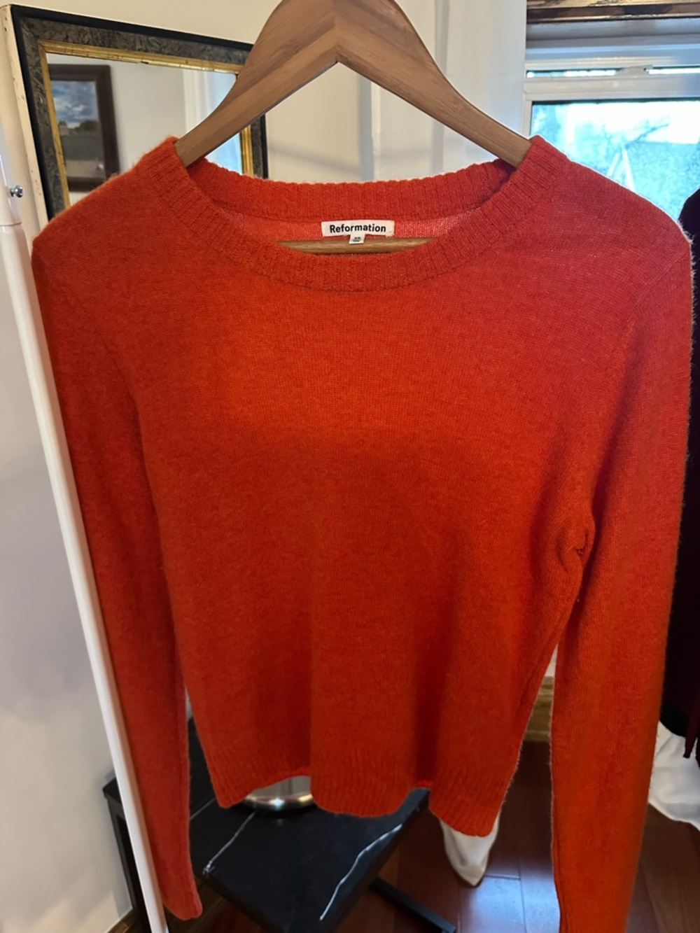 Reformation cashmere Orange Crewneck Sweater